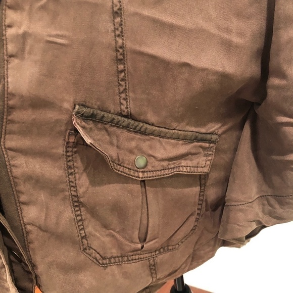 Anthropologie Hei Hei Taupe Brown Todra Crushed Velvet Lined Cape Jacket M/L - Picture 4 of 16